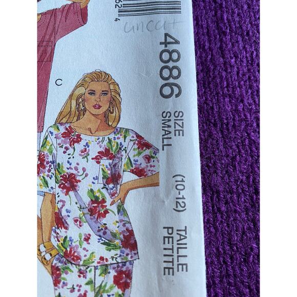 McCalls 4886 top shorts pants sewing pattern sz 10 12 - Picture 2 of 6